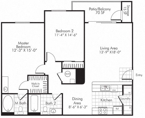 Villa Serena Apartments Floor Plan B2 Henderson, Nevada Villa Serena Apartments Floor Plan B2 Henderson, Nevada